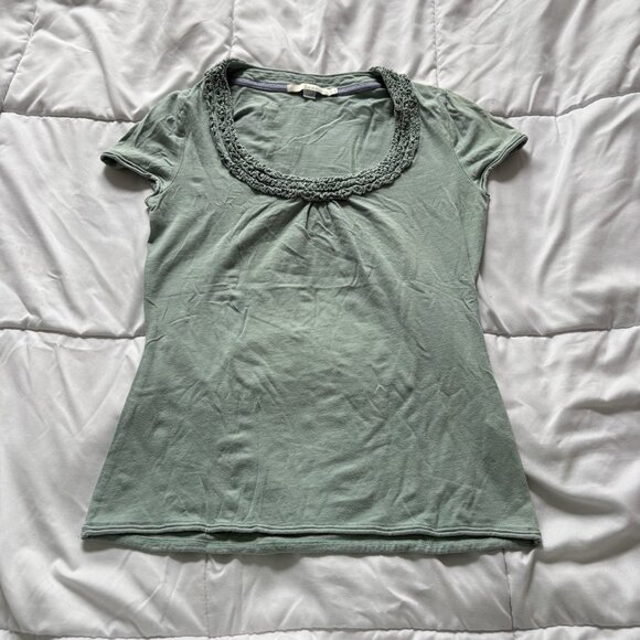 Vintage 90s Y2K Mint Green Womens Size 6 Green T Shirt Baby Tee Round Neck - Picture 1 of 8